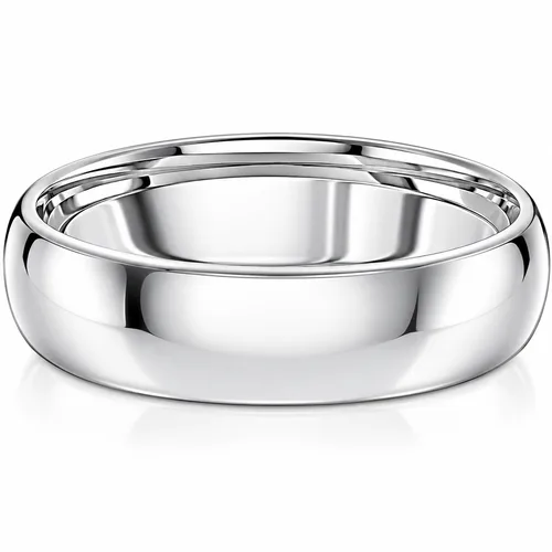 Polished Tungsten 6mm Dome Comfort Fit Ring Wedding Band by Bliss Diamond