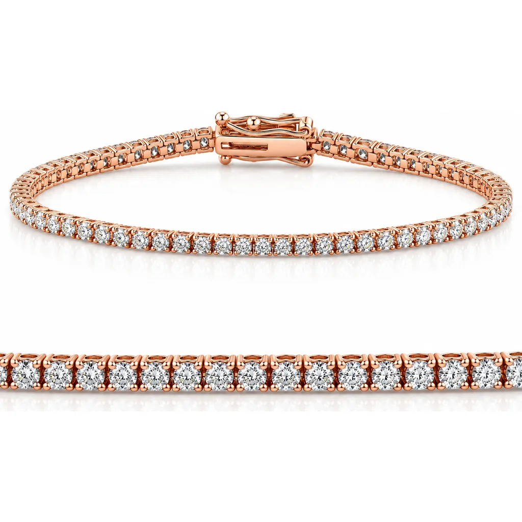 2 ct Lab Grown Diamond Tennis Bracelet 7" 14k Gold by Bliss Diamond