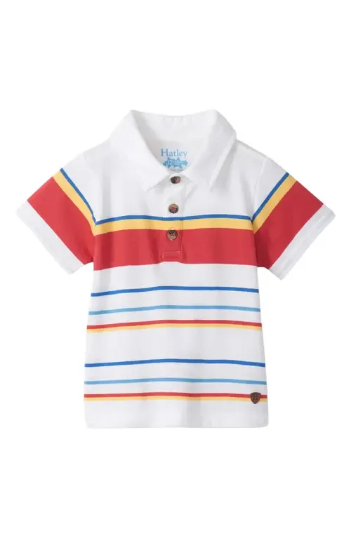 Seascape Stripe Peached Cotton Polo by Hatley
