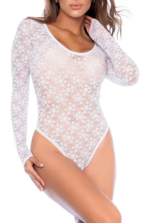 Long Sleeve Lace Bodysuit by Mapale