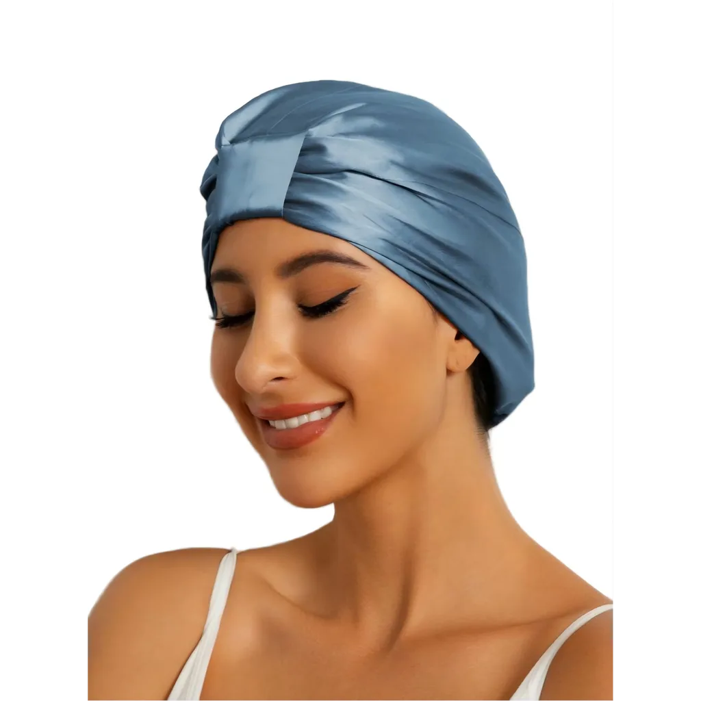 Pure Silk Double Layer Night Bonnet by SILKSILKY