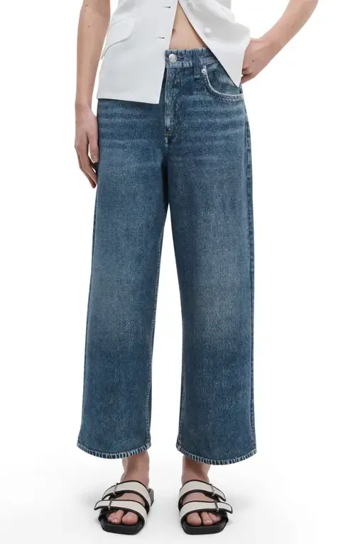Miramar Andi Ankle Wide Leg Cotton Terry Sweatpant Jeans by rag & bone