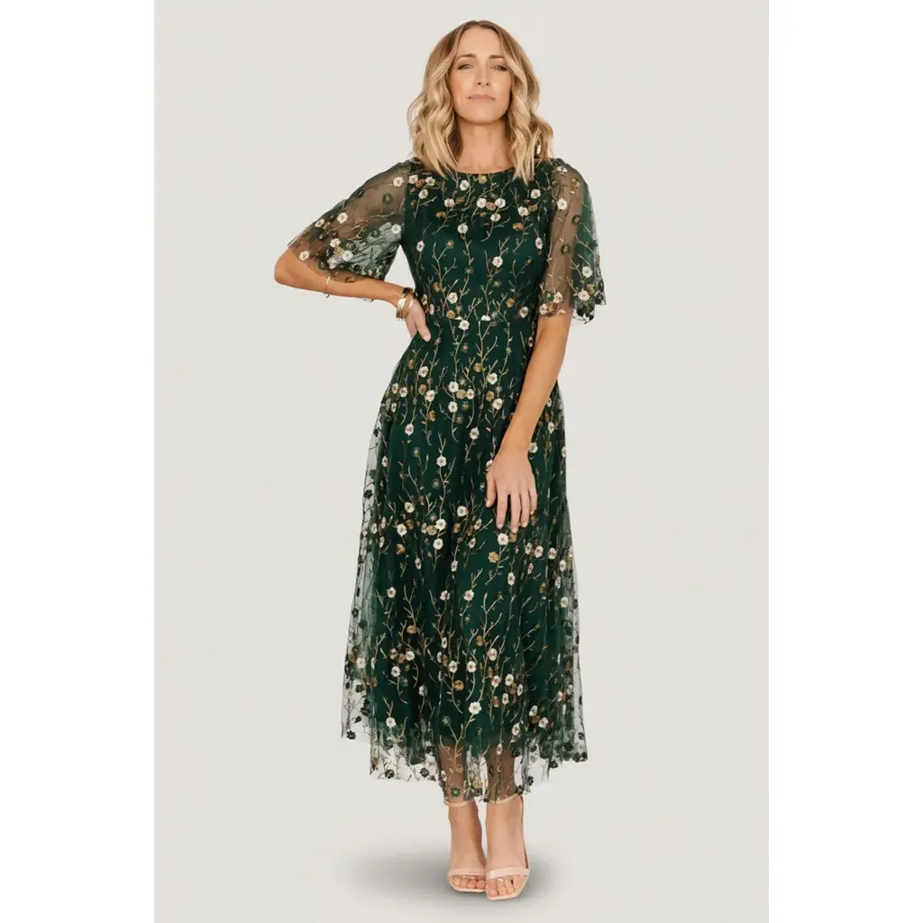Arabella Embroidered Tulle Maxi Dress by Baltic Børn