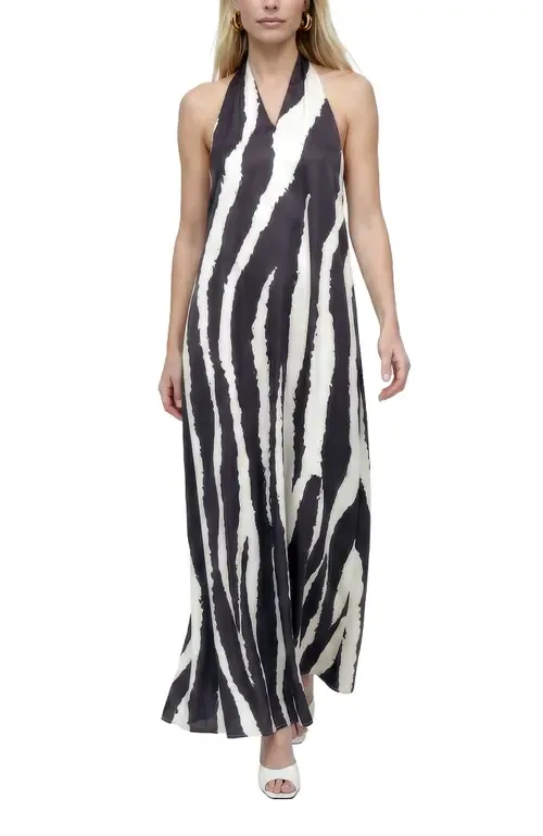 Belle Zebra Print Maxi Dress by Lily and Lionel London