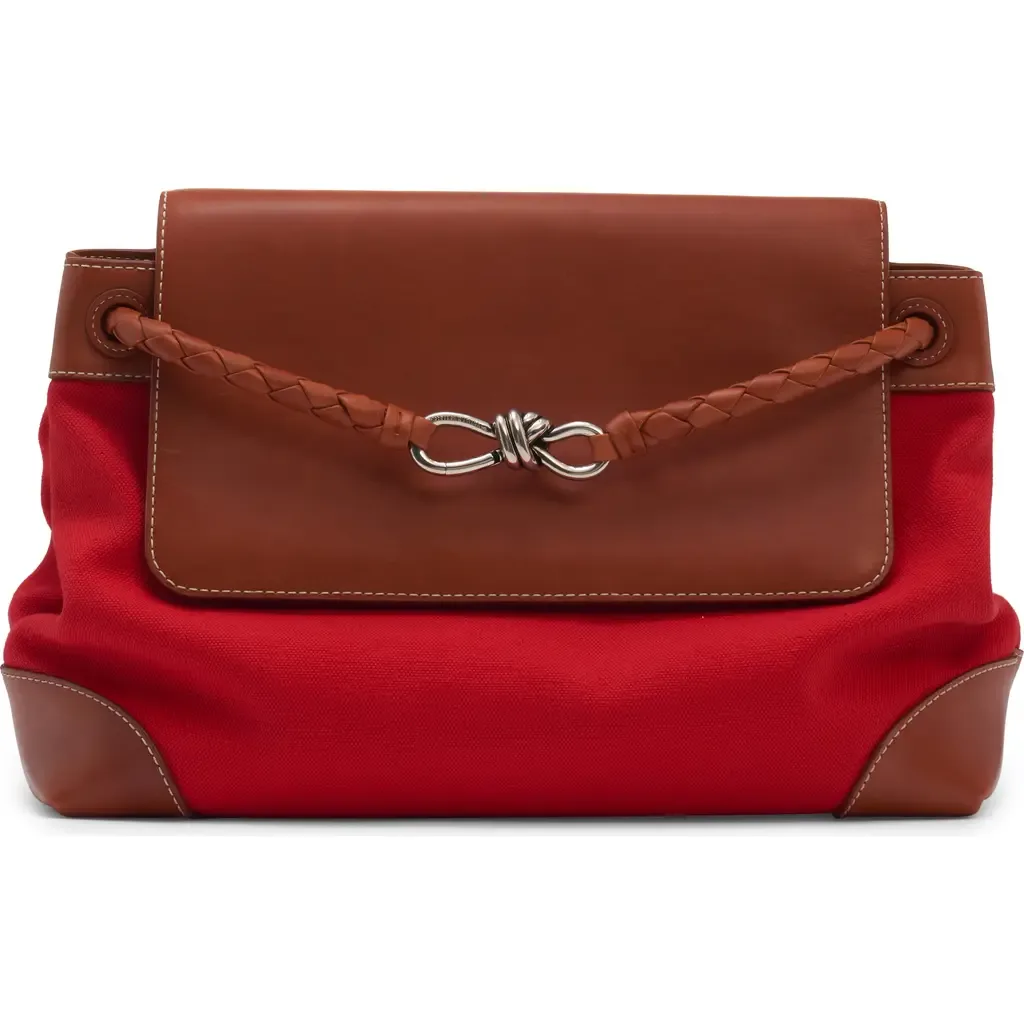 Andiamo Mixed Media Messenger Bag by Bottega Veneta