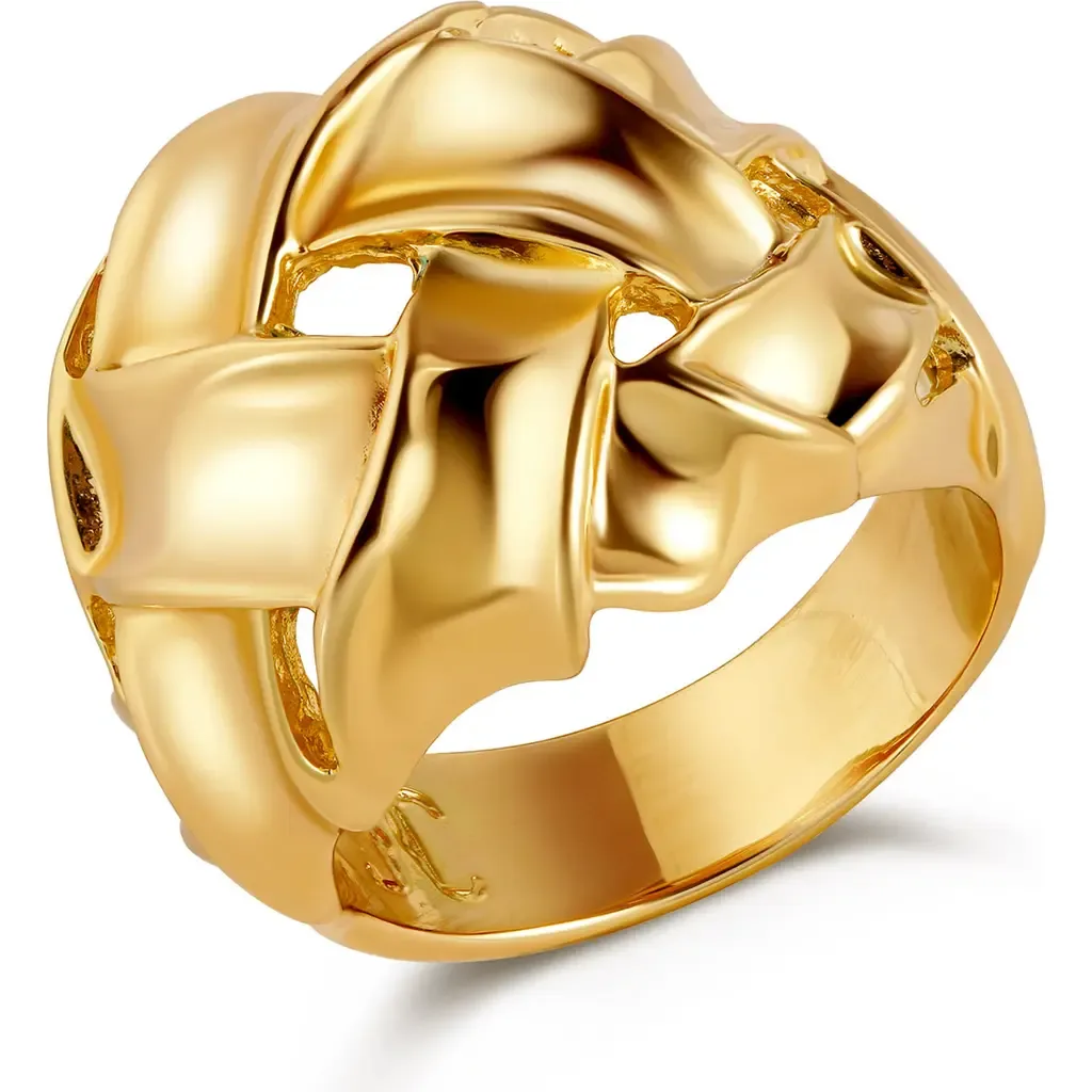 Woven Ring in 14K Gold by CHRISTINA CARUSO