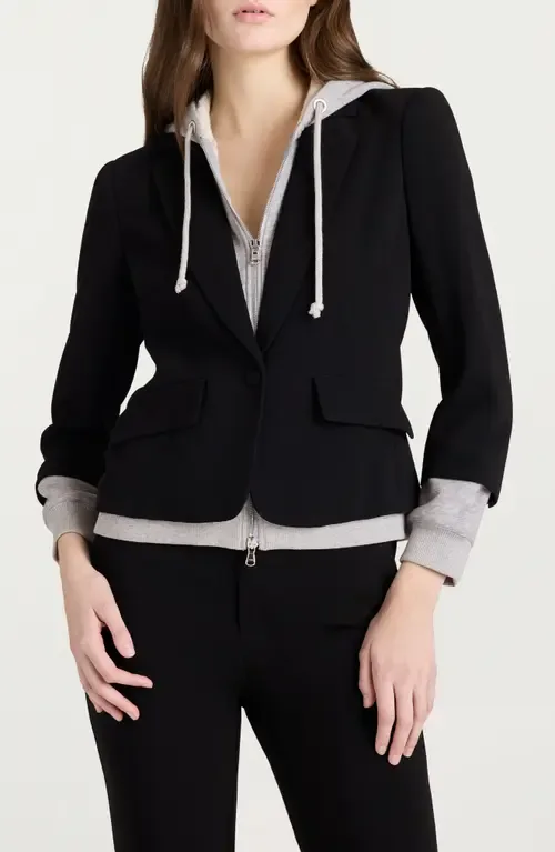 Le Petite Khloe Zip-Up Hoodie Blazer