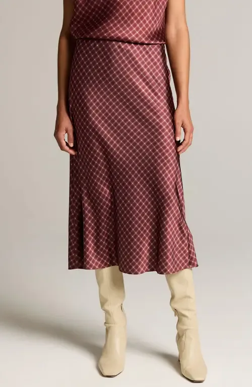 Satin Midi Slip Skirt by Vince