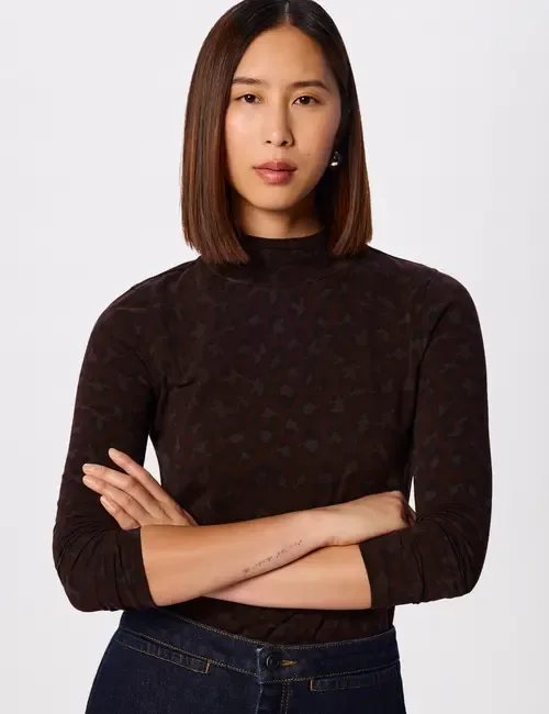 Animal Roll Neck Top by Whistles