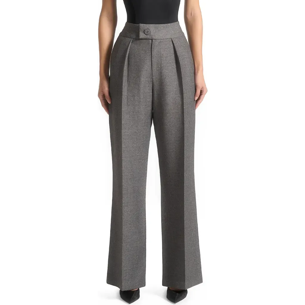 Elsa High Waisted Tailored Trousers by Manière De Voir