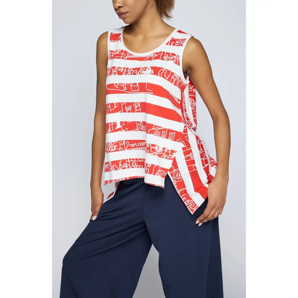 Ondine Striped High-Low Top by LUUKAA