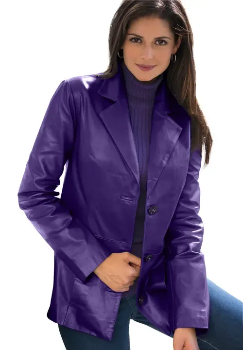 Leather Blazer by Jessica London