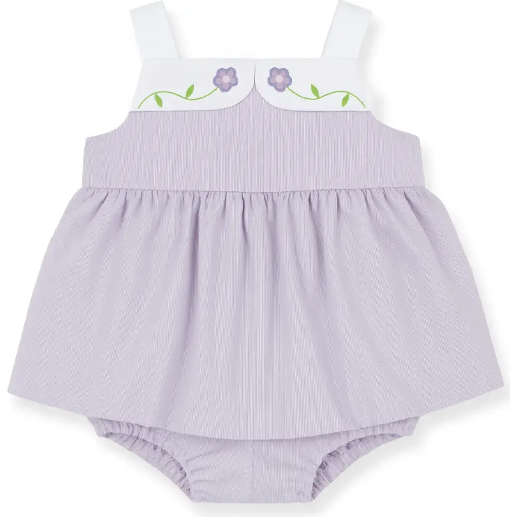 Pincord Romper with Flowers by Florence Eiseman