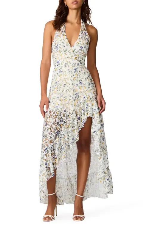 Floral Print Halter Dress by Steve Madden