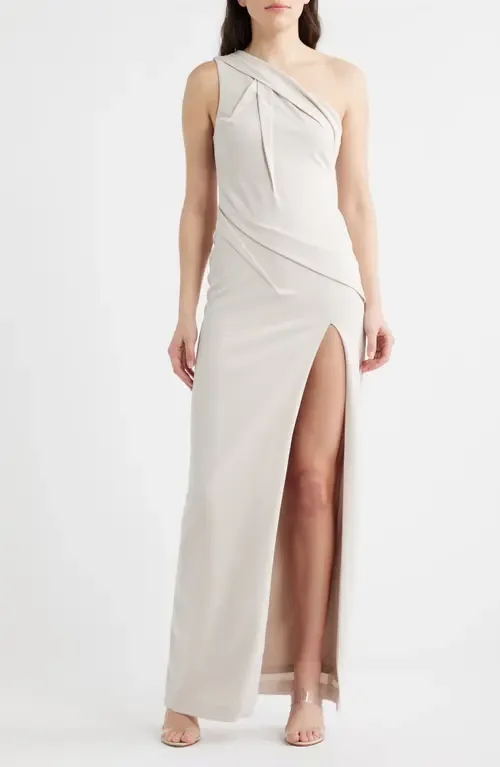 Arliss One-Shoulder Column Gown by Black Halo