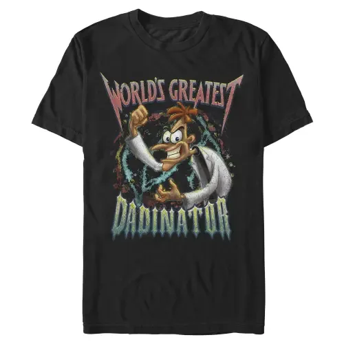 Worlds Greatest Dadinator Short Sleeve Graphic T-Shirt by Phineas and Ferb