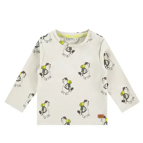 Allover Beaver Graphic Long Sleeve T-Shirt by BABYFACE