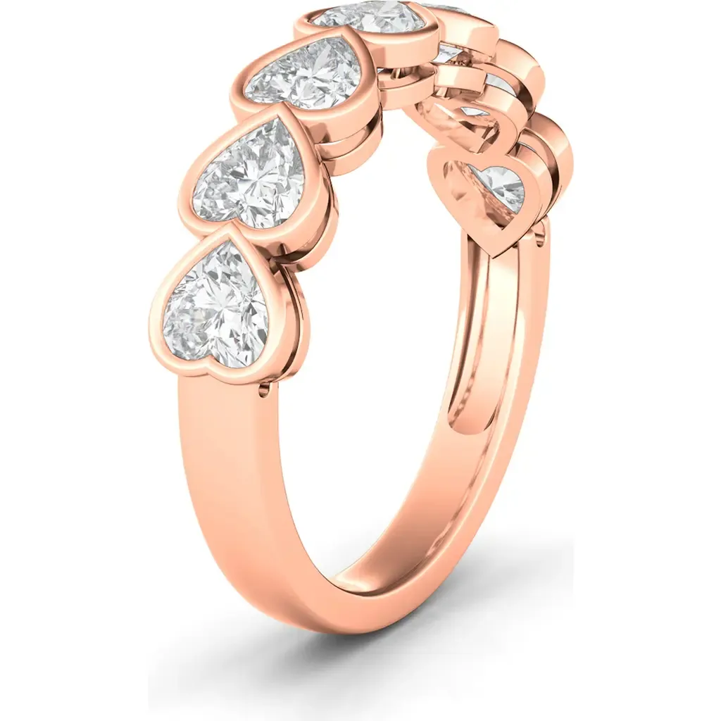 Bezel Heart Lab Created Diamond Ring by HauteCarat