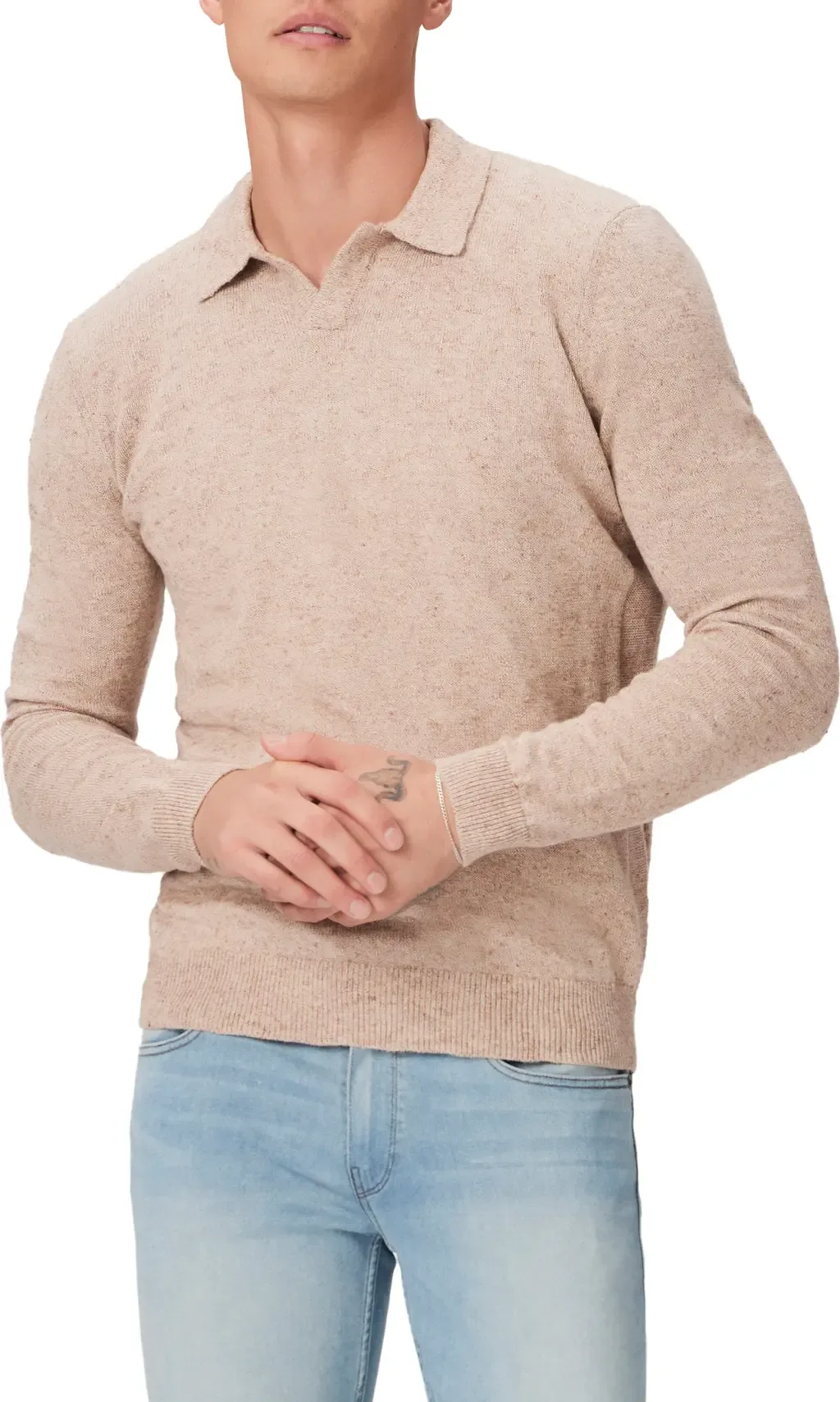 Valdez Cotton & Linen Polo Sweater