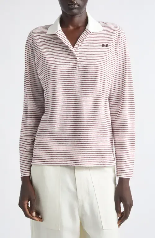 Trust Stripe Linen & Cotton Jersey Polo by Wales Bonner