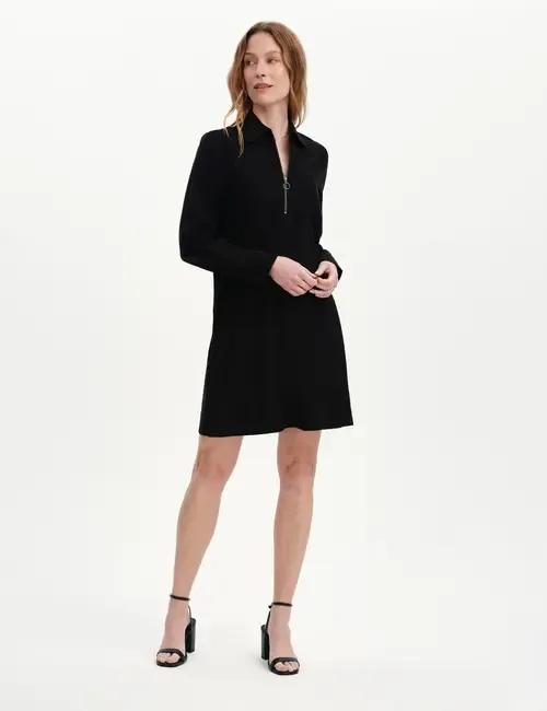 Enriko Zip Front Short Dress by Finery London