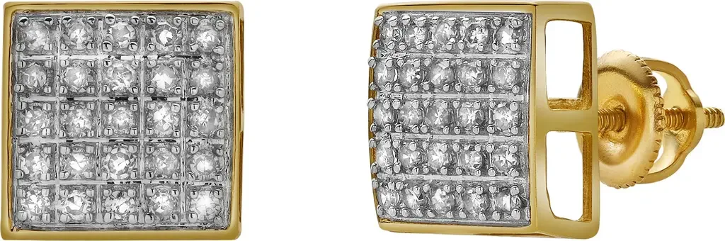 Ocaso 10K Yellow Gold Diamond Earrings - 0.27 Cts