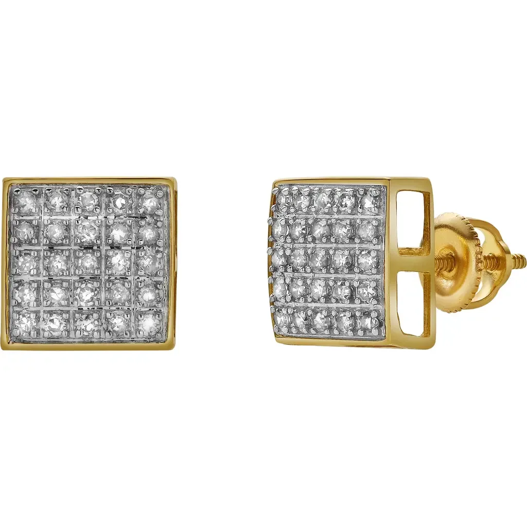 Ocaso 10K Yellow Gold Diamond Earrings - 0.27 Cts by LuvMyJewelry