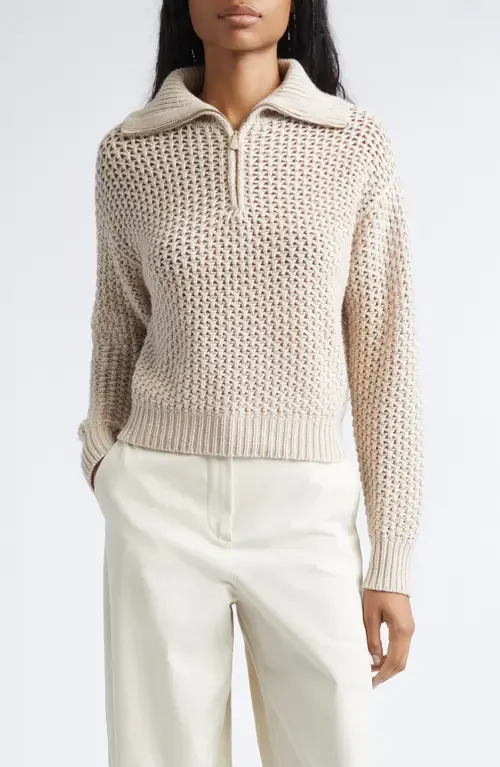 Tequila Wool Blend Quarter Zip Sweater