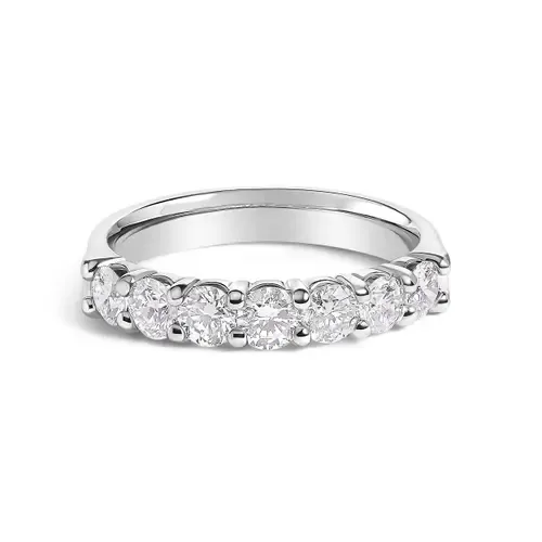 14K Gold 1.0 Ctw Diamond 7 Stone Band Ring