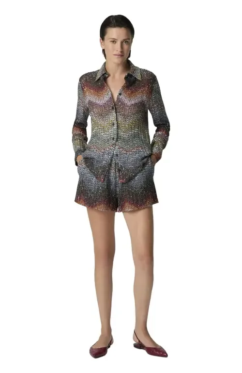 Shorts in Viscose Lamé Blend with Sequins by Missoni