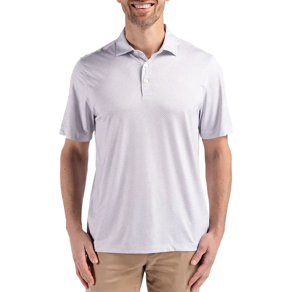 Pike Diamond Dot Print Polo by Cutter & Buck