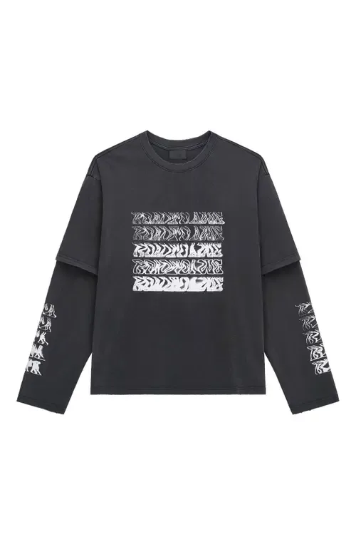 Loris Double Layer Long Sleeve Graphic T-Shirt by RtA