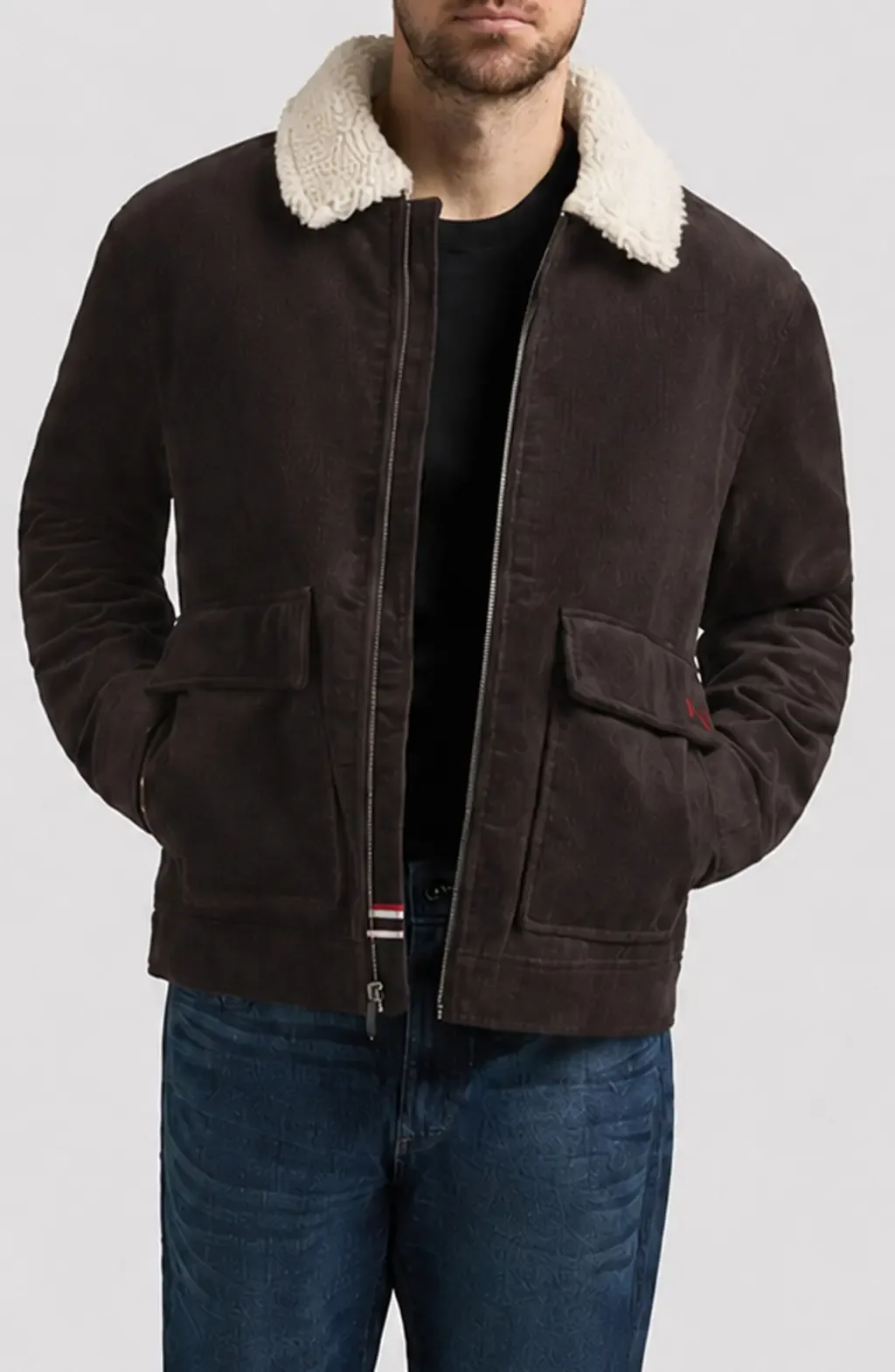 Crace Corduroy Jacket with Faux Shearling Collar