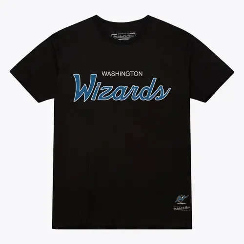 Mitchell & Ness Black Washington Wizards Vintage Wordmark T-Shirt by Mitchell & Ness