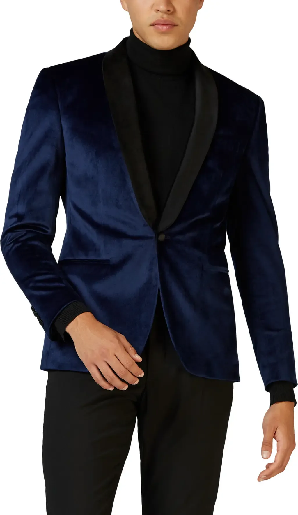 Deluxe Deep Blue Velvet Dinner Jacket