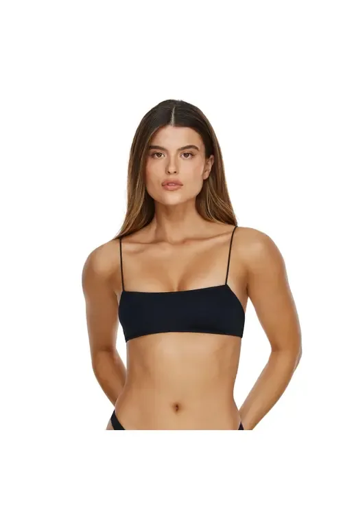 Midnight Scoop Neck Bikini Top by Flirtt Gottex