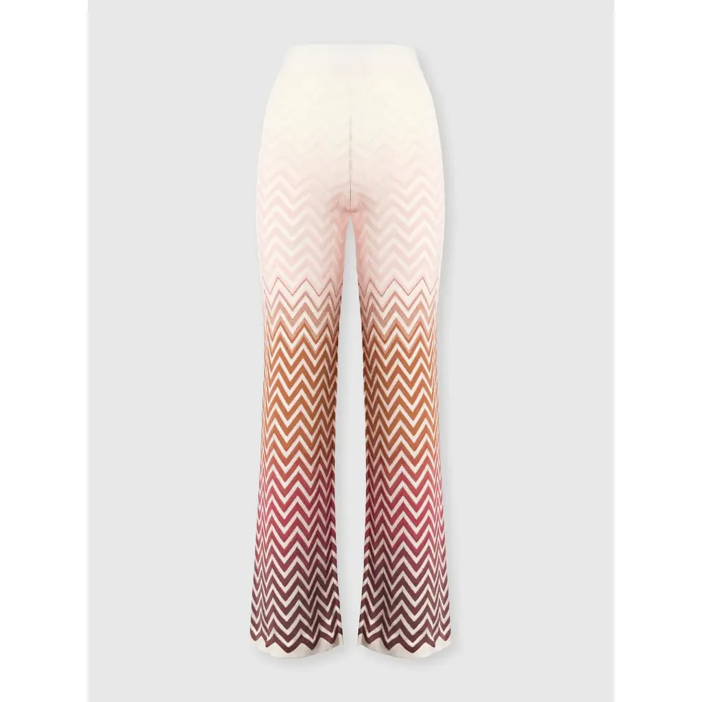 Trousers in Cotton and Viscose Chevron Dégradé by Missoni