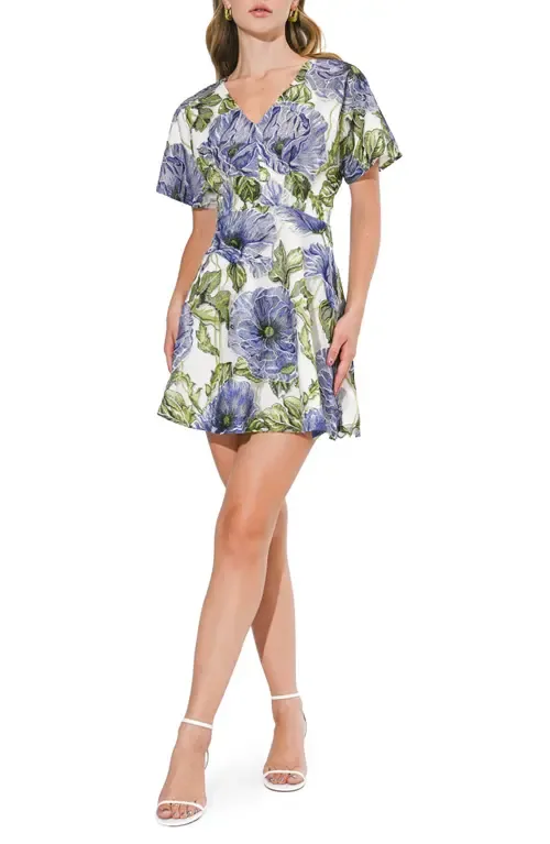 Cynthia Floral Embroidery Minidress by Adelyn Rae