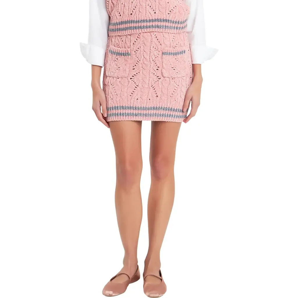 Chenille Miniskirt by English Factory