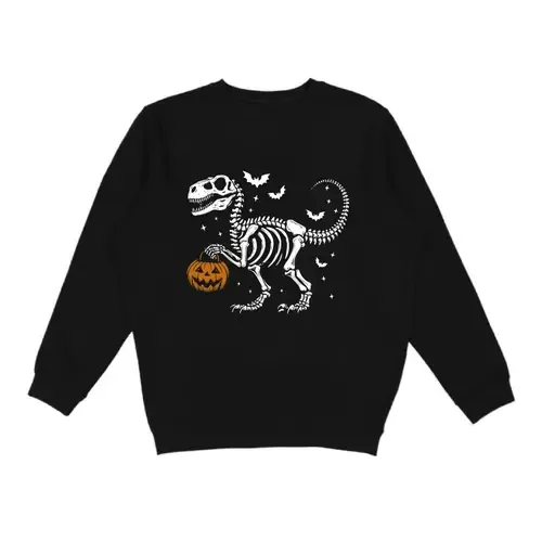 Dinosaur Skeleton Halloween Sweatshirt by Sweet Wink