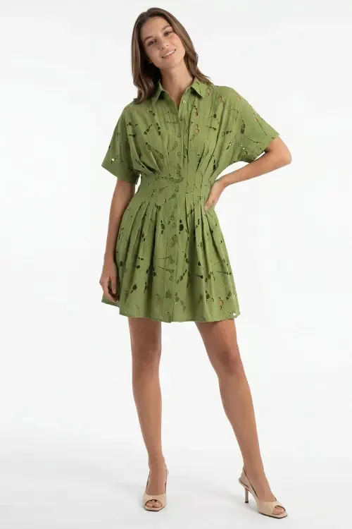 Angevin Slim Short Sleeve Mini Dress by Exquise
