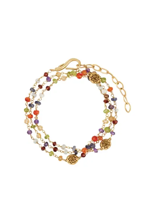 Budding Life - Lotus Multi Stone Chakra Wrap by Karma and Luck