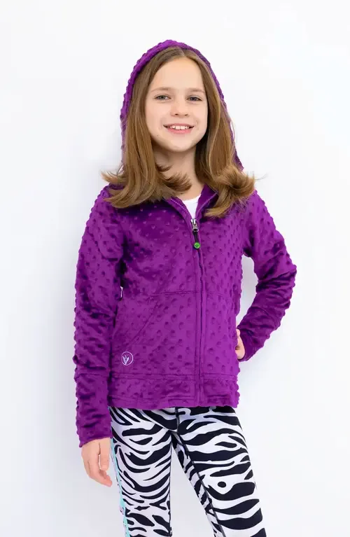 Minky Bubble Zip Hoodie by Limeapple