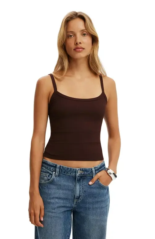 Goldie Rib Scoop Cami by Cotton On