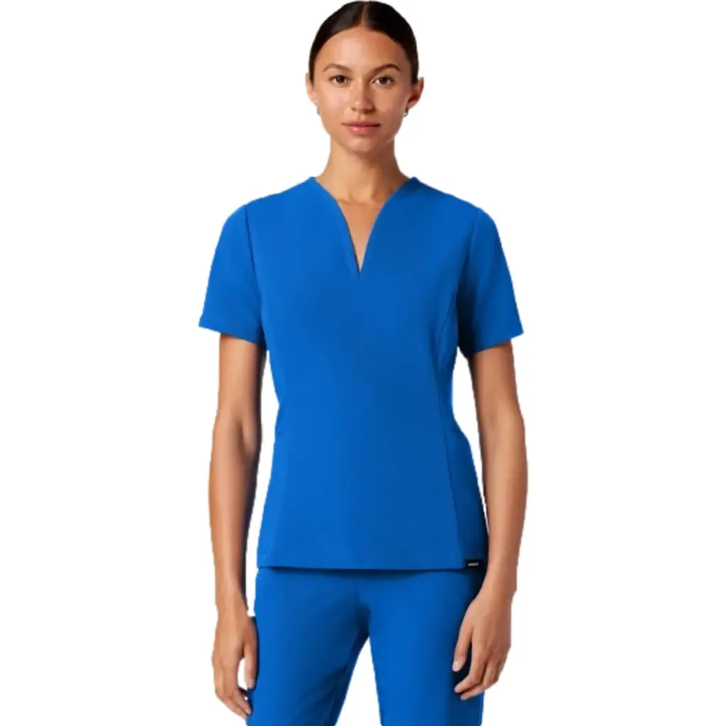 Calix 2-Pocket Tailored V-Neck Scrub Top by JAANUU