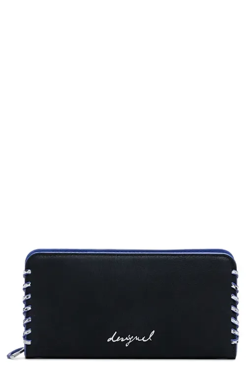 Faux Leather Zip Around Wallet by Desigual