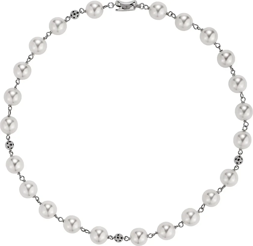 Leopard Pearl Collar Necklace by RETRO CHIC