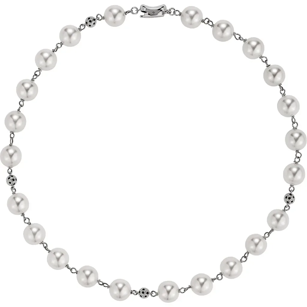 Leopard Pearl Collar Necklace by RETRO CHIC