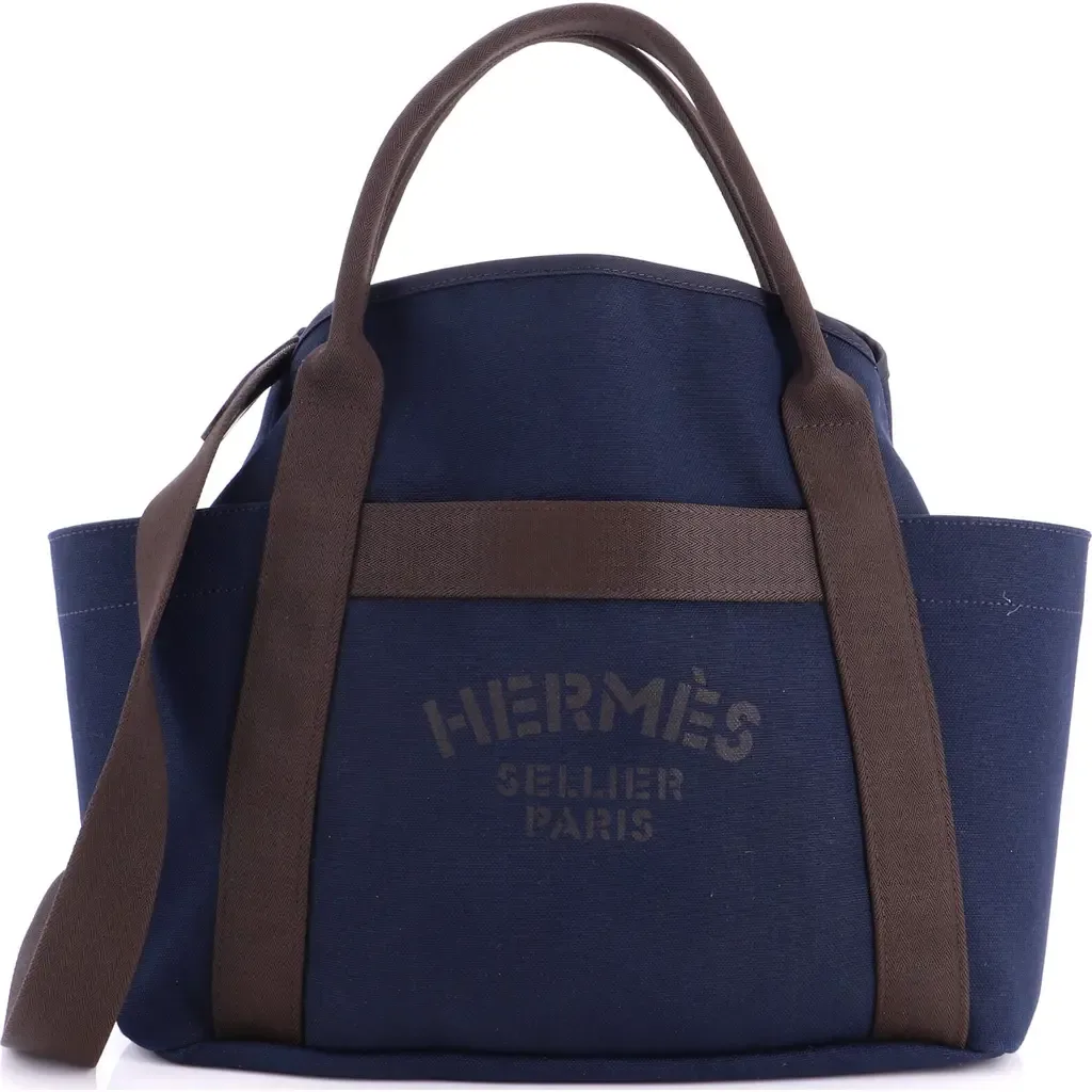 Sac De Pansage Groom Handbag Canvas by Pre-Owned Hermes