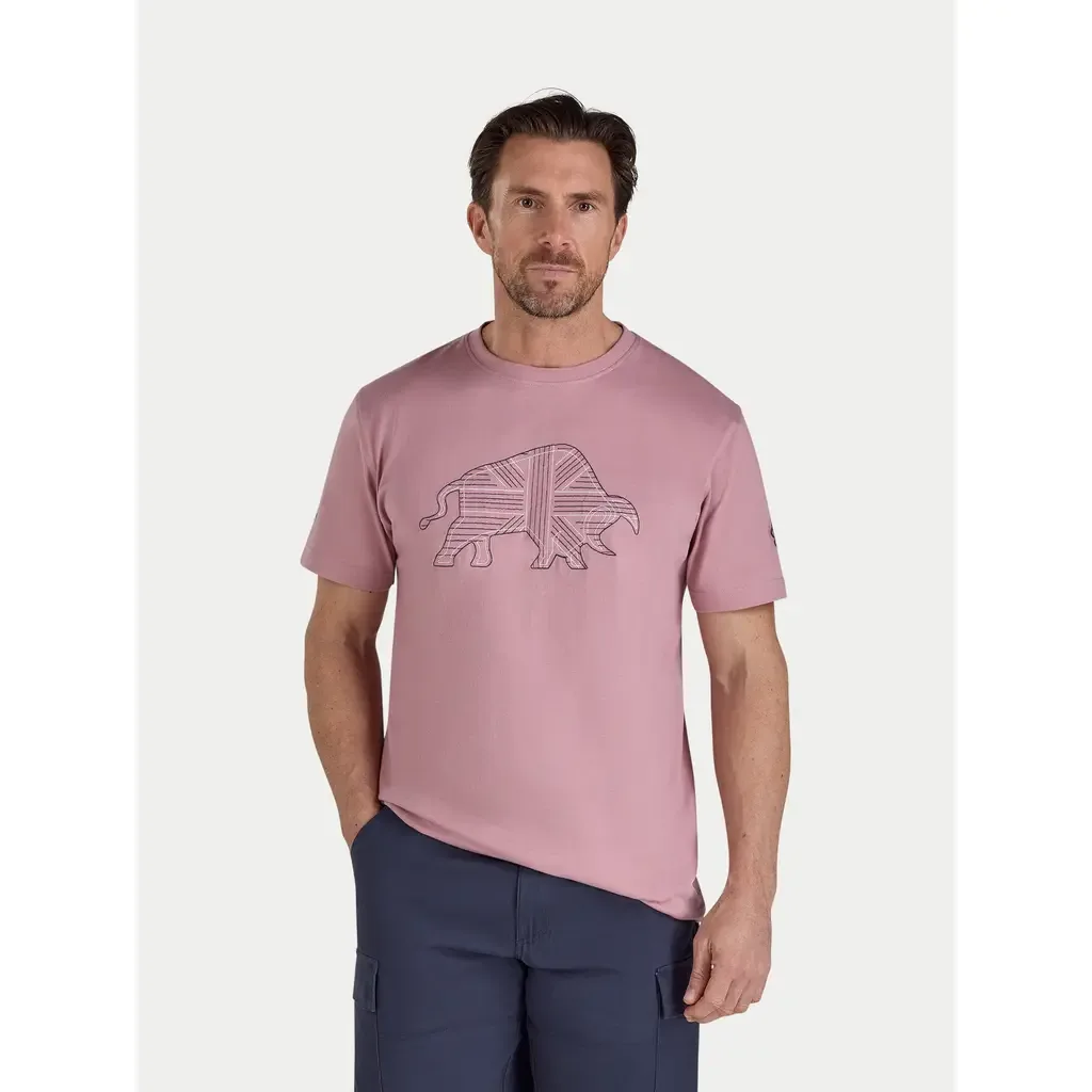 Stitched Bull Crew Neck T-Shirt by Raging Bull